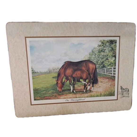 Pimpernel Set Of Four Equestrian Themed Cork Backed Placements 16x12 - Picture 3 of 9